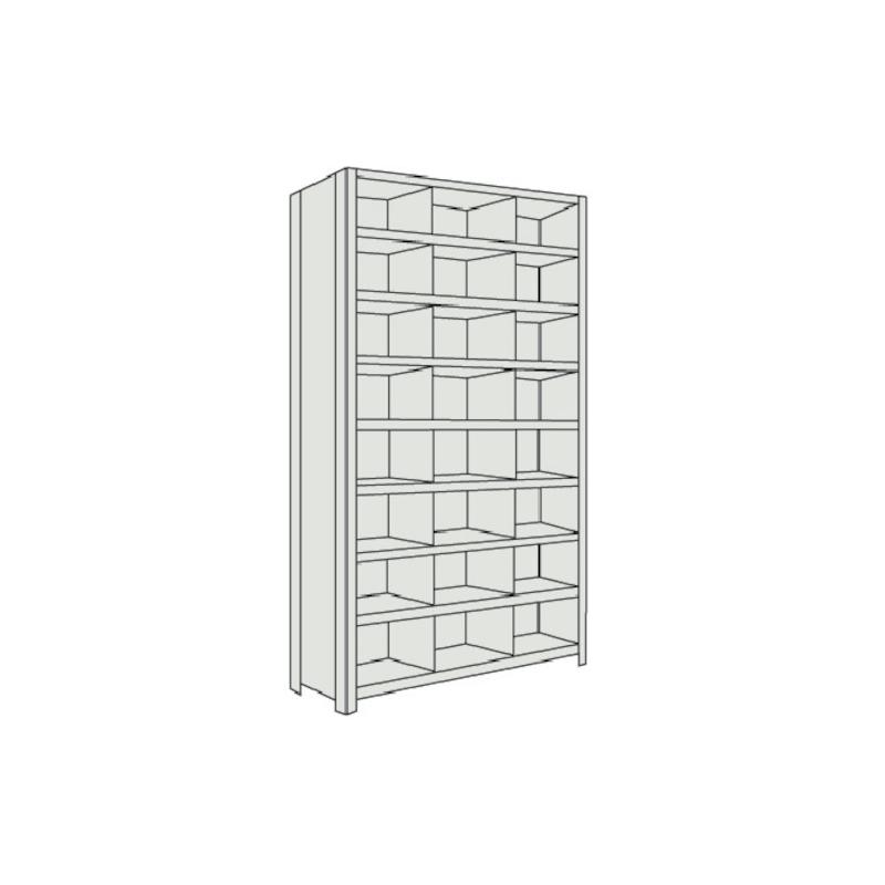 Rakuten - トラスコ中山 TRUSCO スチール製軽量ボルト式棚 縦仕切付 W875×D300×H2100 3列8段 ネオグレー 1台 73V-39