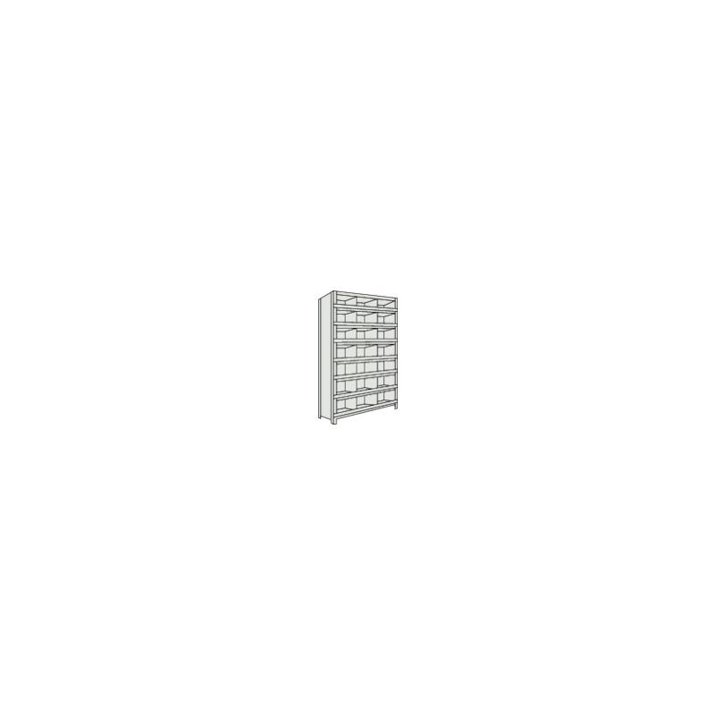 Office - トラスコ中山 TRUSCO スチール製軽量ボルト式棚 縦仕切前当付 W875×D300×H2100 3列7段 ネオグレー 1台 73V-58