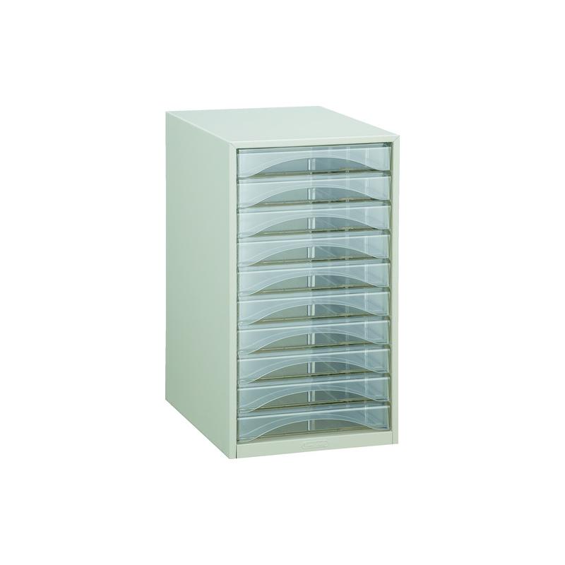 Organize Goods - トラスコ中山 TRUSCO レターケース A4型・浅型タイプ 10段 1台 A4-S10P