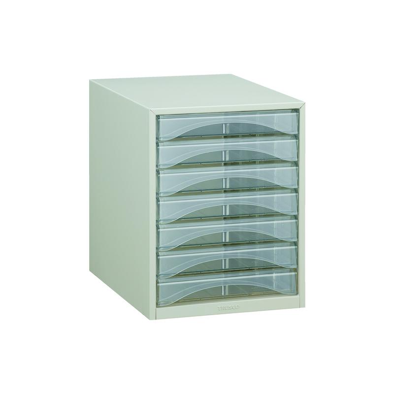 トラスコ中山 TRUSCO レターケース A4型・浅型タイプ 7段 1台 A4-S7P