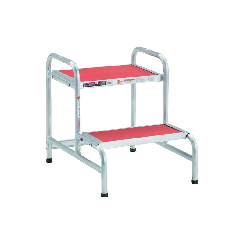 トラスコ中山 TRUSCO 作業用踏台 アルミ製 アジャスター付 高さ0.45m 2段 1台 AF-A2(4.0)