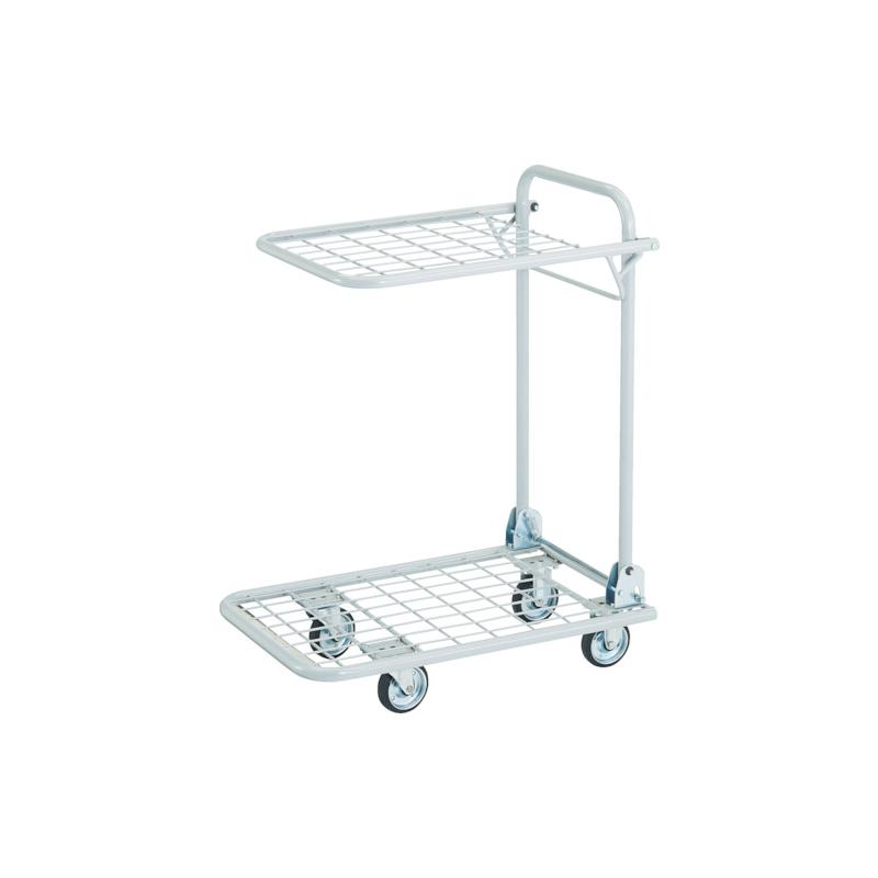 【150H限定 エントリーでポイント10倍】 トラスコ中山 TRUSCO 軽量メッシュ台車 アミー 回転式2段型 1台 AM-2B