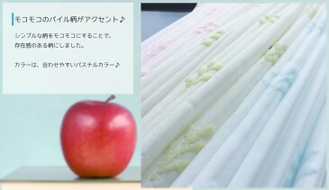 カフェカーテン レースカーテン 145cm幅 75cm丈 花柄 リーフ柄 パイルグリーン ブルー ピンク 出窓 小窓 目隠し ロング 『メルヘン』【ネコポス（メール便）対応可】