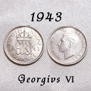 1943年 ジョージ6世 .500 50% シルバー Silver 銀貨 ハッピー ウェディング シックス ペンス Happy wedding sixpence 結婚式 花嫁に左の靴 プレゼント ギフト 【中古】