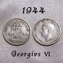 1944年 第二次世界大戦 戦時下 ジョージ6世 GRI 国民を励まし続けた王 イギリス 50% .500 シルバー Silver ハッピー ウェディング シッ...