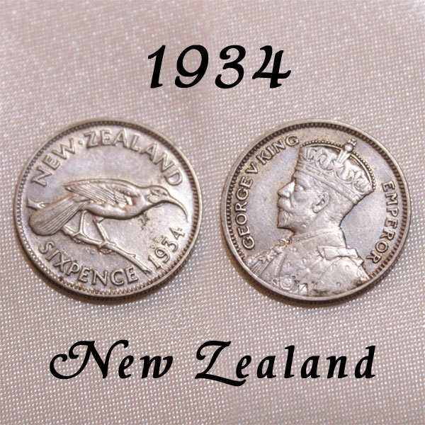 1934N NZ j[W[h 6yX RC Ŏ zI_Nh X  o[h Huia }ȈȔ W[W5  Vo[ Silver 50% .500 ÑK ʉ ݕ@yÁz