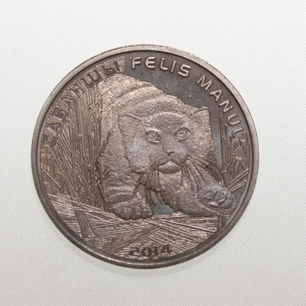 カザフスタン　マヌルネコ　Felis manul　フェリス マヌル　猫　キャット　 コイン 通貨 貨幣 2014年 50テンゲ　白銅貨 UNC 未流通