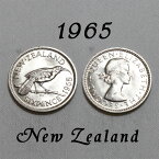 極美品 未流通 最終発行 1965年 NZ ニュージーランド 6ペンス コイン 絶滅種 ホオダレムクドリ メス 鳥 バード Huia マオリ族の酋長の飾り エリザベス2世 白銅貨 古銭 通貨 貨幣 sixpence 【中古】