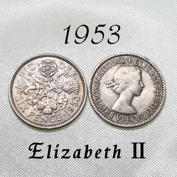 1953ǯ ���ꥶ�٥�2����ǯȯ�� ��Ƽ�� �����ꥹ �ϥåԡ� �����ǥ��� ���å����ڥ� �ֲǤκ��η���6�ڥ� ��å��� ��ʡ �����򱿤֥���ƥ����� ������ �����ʷ뺧 ���ˤ� �ץ쥼��� sixpence������š�