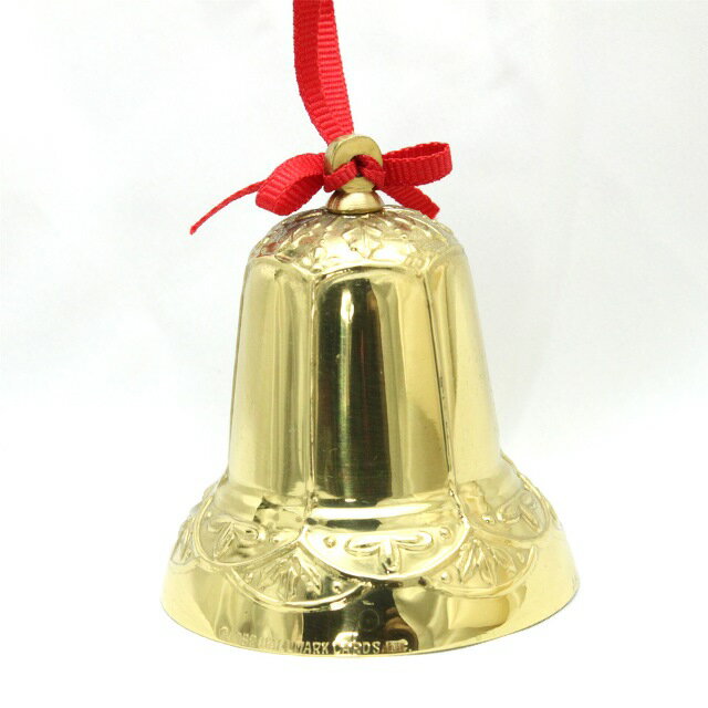 【 X'mas Bell 】 1982年 クリスマス ブラス ベル クリスマスツリー オーナメント プレゼント ギフト クリスマス ヴィンテージ 雑貨 Brass 金属製 ホールマーク アメリカ 【中古】 02P19Dec15