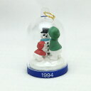 【 X'mas 】 1994年 テディベアー ドーム スノーマン 雪だるま クマ ベアリーモーレス Bearymores キープセーク オーナメント ミニチュア...