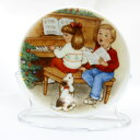 【 X'mas Plate 】 1992年 クリスマス ミニプレート 絵皿 スィート ホリデー ハーモニー クリスマスキャロル ピアノ 犬 デコレーション キー...
