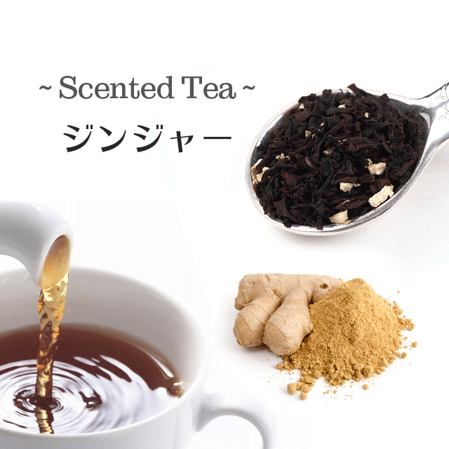 ジンジャーティー 50g 紅茶 チャイ ミルクティー フレーバード センティッド 茶葉 CTC