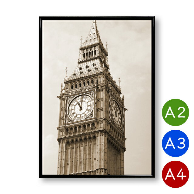 A2/A3/A4ポスター　ビッグベン　時計台　マットコート紙　ロンドン　インテリア　景色　風景　写真　アートポスター　北欧　ポイント消化　送料無料
