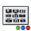A2・A3・A4ポスター 色々なカメラ マットコート紙 インテリア 写真 アートポスター レトロ 雑貨 北欧 ポイント消化 送料無料
