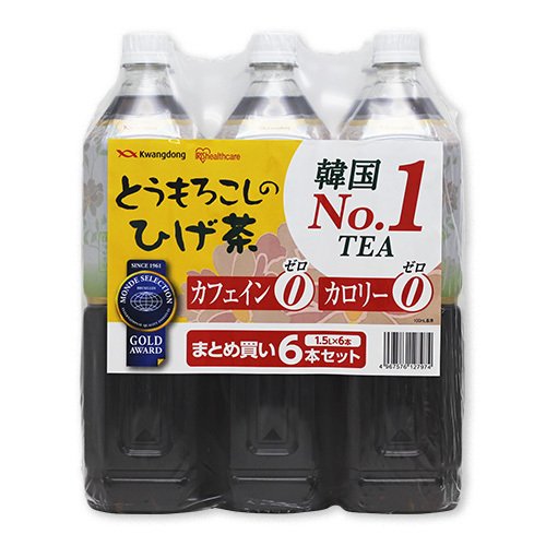 【宅急便】とうもろこしのひげ茶 コーン茶 1500ml×6本　砂糖不使用　カロリーゼロ　カフェインゼロ　お茶　アイリスオーヤマ　コストコ