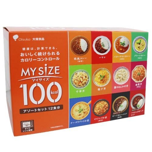 大塚食品　マイサイズ　アソートセット　12食入　1食/100カロリー　レトルト商品　カレー・中華・リゾット・ハヤシ　保存食　コストコ