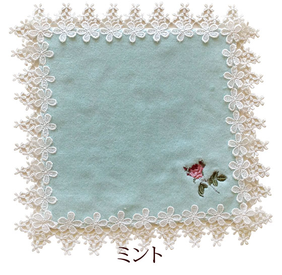 タオルハンカチ おしゃれ レディース ルドゥーテ ハンカチ LA LUICE るいす バラ柄 おしゃれ ローズ 薔薇 上品 大人 女子 プレゼント 高級 エレガント バラ図鑑 スノーフラワー レース