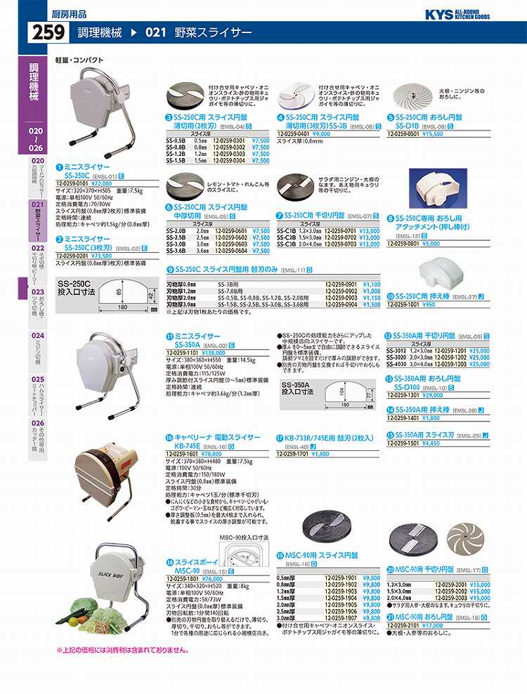 楽天市場】ミニスライサー SS-350A【 業務用 野菜スライサー おすすめ ...