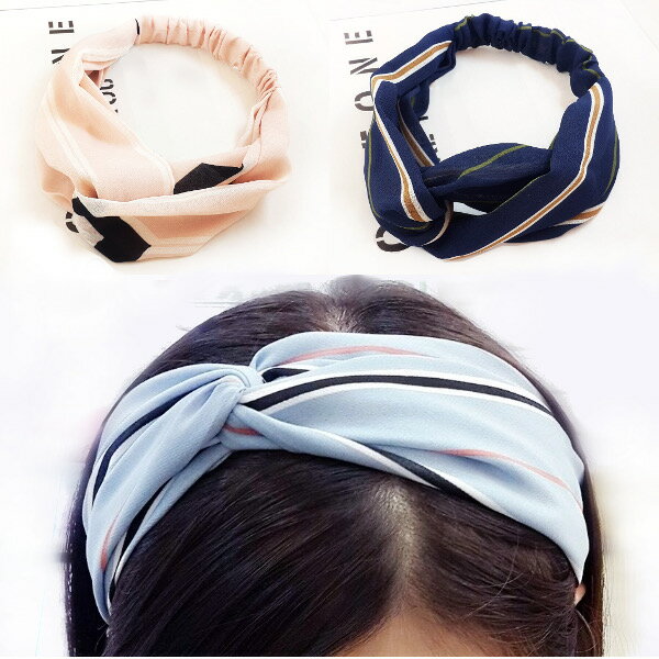 クロスターバン ストライプ柄フロントクロスカチュームおしゃれ 大人っぽい ヘアアクセサリー ヘアーアクセサリー ヘアバンド ヘアーバンド カチューシャ ピンク ...