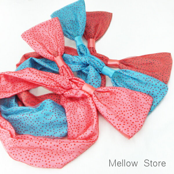 ネットカバー付きワイヤー入りドット柄リボンカチューシャヘアアクセサリー ヘアーアクセサリー ヘアバンド ヘアーバンド 水玉模様 チュール ピンク コーラル 水色...