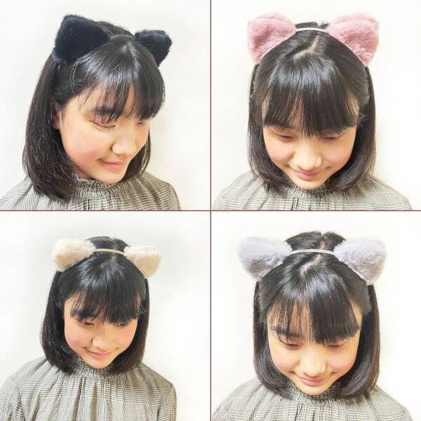 猫耳 カチューシャ ハロウィン ふわふわ 痛くない ヘアアクセサリー ファー ねこ ...