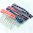 国旗モチーフ付きコーム☆ヘアアクセサリー ヘアーアクセサリー ヘッドアクセサリー かんざし 夜会巻き アップスタイル まとめ髪 髪どめ フラッグ アメリカ イギ...