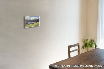 絵画 絵 のように美しい 和紙 手作り オリジナル 風景 アートパネル 「菜の花と一本の山桜と残雪の北アルプスを映す池」(27x18cm) 黄色 風水 花 壁掛け モダン アート 和風 インテリア 風景画 ランキング おすすめ おしゃれ 人気 キッチン リビング ダイニング 玄関 和室