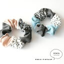 OCACA×kauniste カウニステ×オカカカウニステ生地で作ったリネンコットンのシュシュOCACA オリジナル(11OCC-KAUCHOU1)(202108)