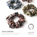 WINSOME Liberty ウィンサムリバティ＜Oak Crown オーク クラウン＞ リバティ タナローン コットン シュシュ【シーズン柄】 リバティプリント mergeオリジナル【日本製】【ハンドメイド】(32WSL-CHOU-OAKCROWN)(202409)【ホワイトデー】【ギフト】