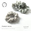 【新柄】WINSOME Liberty ウィンサムリバティ<Forest Wave フォレスト・ウェーブ> リバティ タナローン コットン シュシュ【シーズン柄】 リバティプリント mergeオリジナル【日本製】【ハンドメイド】(51WSL-CHOU-FORESTWAVE)【ギフト】