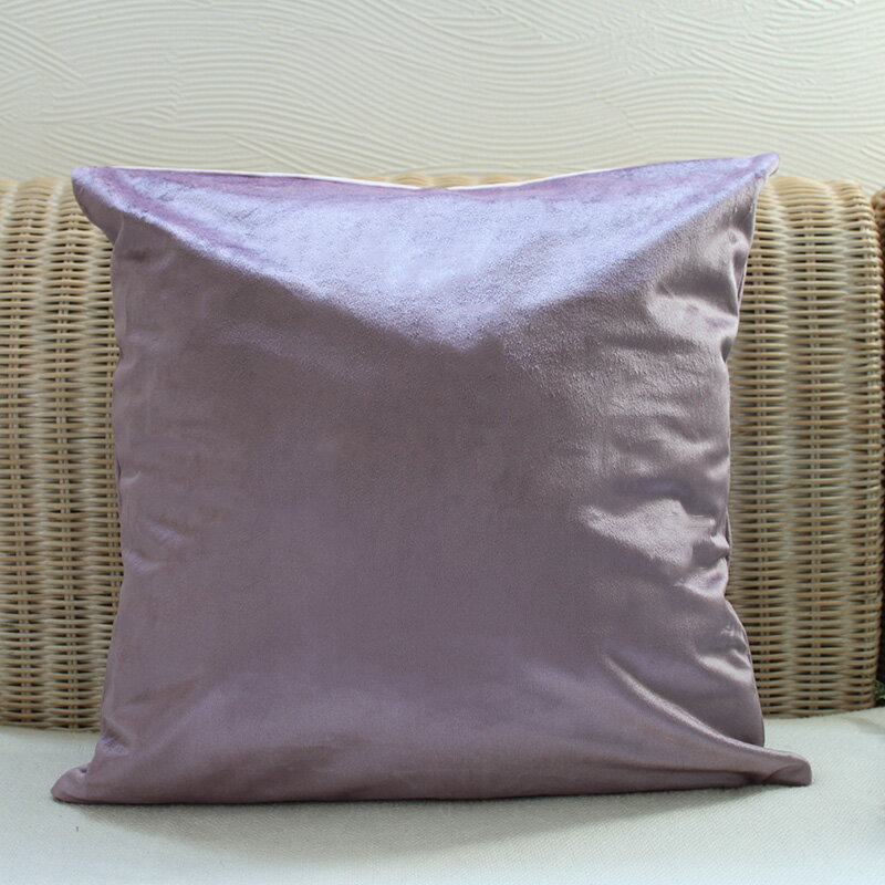 ラベンダーパープル クッションカバー 45cm くすみカラー パープル 紫 ピンク 北欧 ベロア ベルベット くすみ ローズ ピンク系 送料無料 かわいい おし...