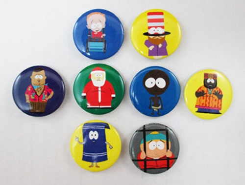 ◎【サウスパーク SOUTH PARK】 缶バッジ8個SET（B） ピンバッジ・バッチ・アメキャラ・アメコミ・アメリカン雑貨・アメリカ雑貨・アメ雑