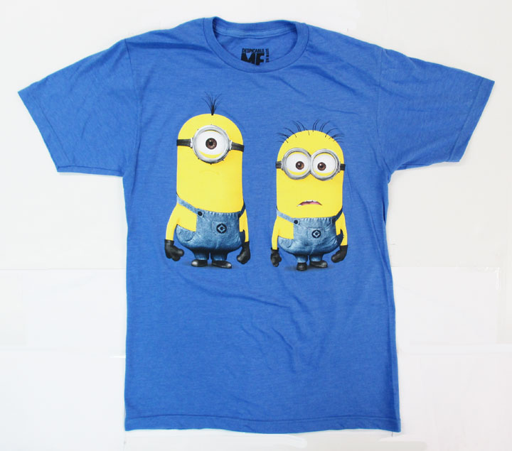 Character - ◎【 怪盗グルーのミニオン危機一発 】 『 ツーショット（BL） / プリント Tシャツ 』 Tシャツ 半袖 シャツ 日本未発売 アメカジ カジュアルファッション ブルー MINIONS ミニオンズ USJ ユニバ ハロウィン 青 ファッション雑貨 アメリカ雑貨 アメ雑 雑貨