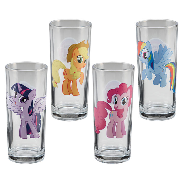 【My Little Pony マイリトルポニー】 タンブラー グラス 4個SET （295ml） アメキャラ アメコミ アメリカン雑貨 アメリカ雑貨 アメ雑 食器 かわいい ファンシー セット プレゼント キャラクター 女の子 カートゥーン ディスプレイ 雑貨