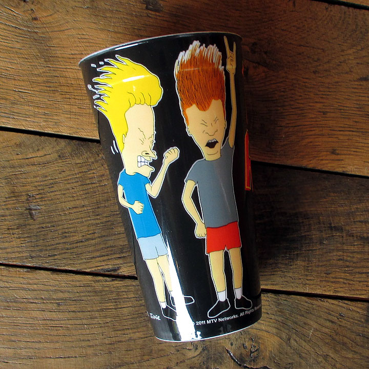 〇【 BEAVIS AND BUTT HEAD ビーバス ＆ バットヘッド 】 『 THIS ROCKS プラカップ (ペン立て) ブラッ..