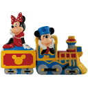 ◎【Disney/ディズニー】 ソルト＆ペッパー 陶器製 『ミッキー＆ミニー・トレイン』 WESTLAND・ウェストランド社・塩コショウ入れ・アメキャラ・アメコミ・アメリカン雑貨・アメリカ雑貨・アメ雑