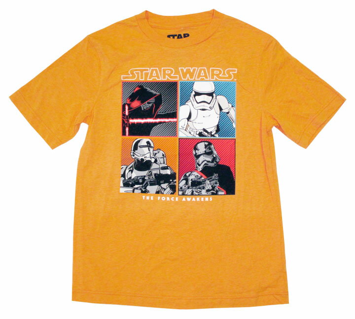 〇【 スターウォーズ STAR WARS 】『 THE FORCE AWKENS ユースXL ( 杢エンジ ) 』 Tシャツ アメキャラ アメコミ アメリカン雑貨 アメリカ雑貨 アメ雑 エピソード7 カイロレン ストームトルーパー キャプテンファズマ