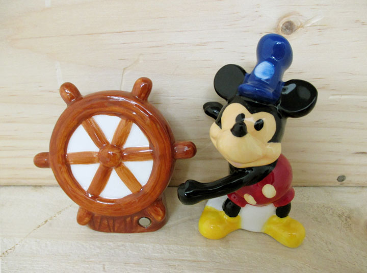 ◎【Disney/ディズニー】 ソルト＆ペッパー 陶器製 『ミッキー（蒸気船ウィリー）』...