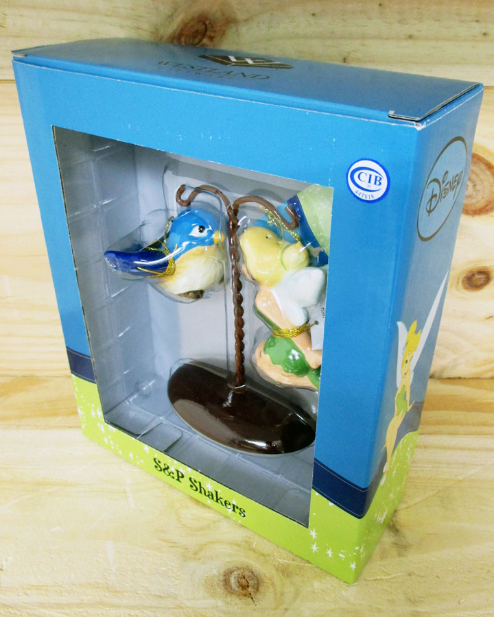 アメリカ雑貨　マイクのおもちゃ箱の〇【Disney/ディズニー】 ソルト＆ペッパー 陶器製 『ティンカーベル＆バード オン・ツリー』 WESTLAND・ウェストランド社・塩コショウ入れ・アメキャラ・アメコミ・アメリカン雑貨・アメリカ雑貨・アメ雑　プレゼント｜アングル3