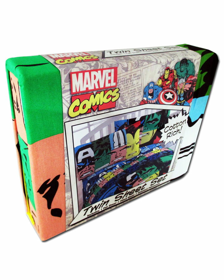 ◎【MARVEL COMICS】 TWIN SHEET SET（ツインシーツセット） 「アイアンマン/キャプテンアメリカ/ハルク/ソー」 MARVEL マーベル アメキャラ アメコミ アメリカン雑貨 アメリカ雑貨 アメ雑