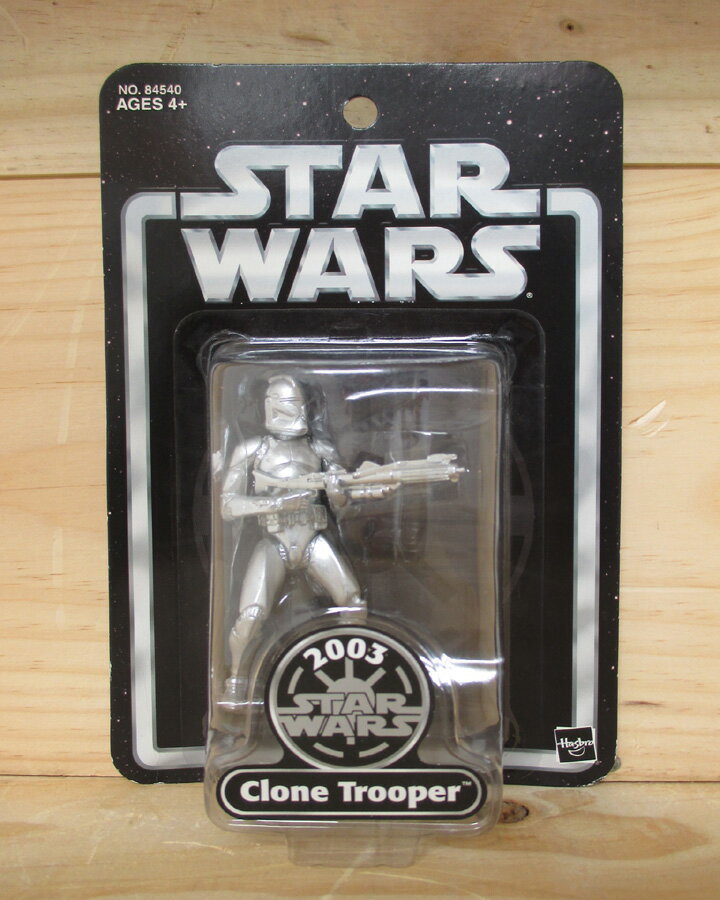 ◎【 STAR WARS スターウォーズ 】『 クローントルーパー 2003 アニバーサリー シルバーバージョン クリアケースあり 』 フィギュア Clone Trooper Hasbro ハズブロ社 トルーパー おもちゃ コレクション 映画 SF 25周年記念