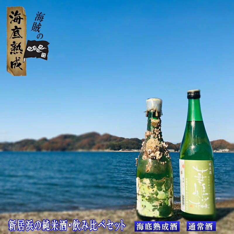 【1年熟成】海賊の海底熟成酒 金賞受賞の純米酒「華姫桜」飲み比べ2本セット（海底熟成酒720ml・通常品720ml）新居浜の大島プロジェクト