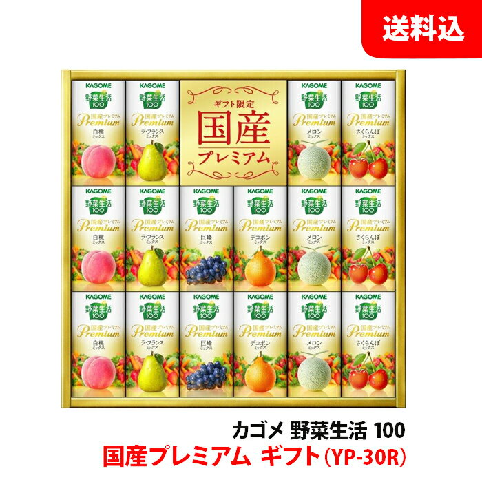 野菜ジュース 父の日 プレゼント カゴメ 野菜ジュース YP-30R 1箱 国産プレミアム ジュース ギフト 贈り物 手土産 紙パック カート缶 送料無料 KAGOME GIFT