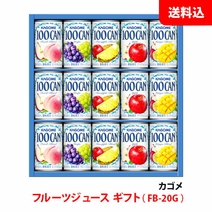 御歳暮 カゴメ フルーツジュース FB-20G 1箱 ジュース ギフト 贈り物 手土産 缶 100CAN 送料無料 KAGOME GIFT