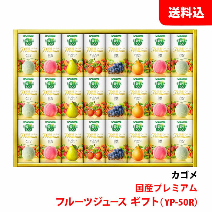 野菜ジュース 父の日 プレゼント カゴメ 野菜ジュース YP-50R 1箱 国産プレミアム ジュース ギフト 贈り物 手土産 紙パック カート缶 送料無料 KAGOME GIFT