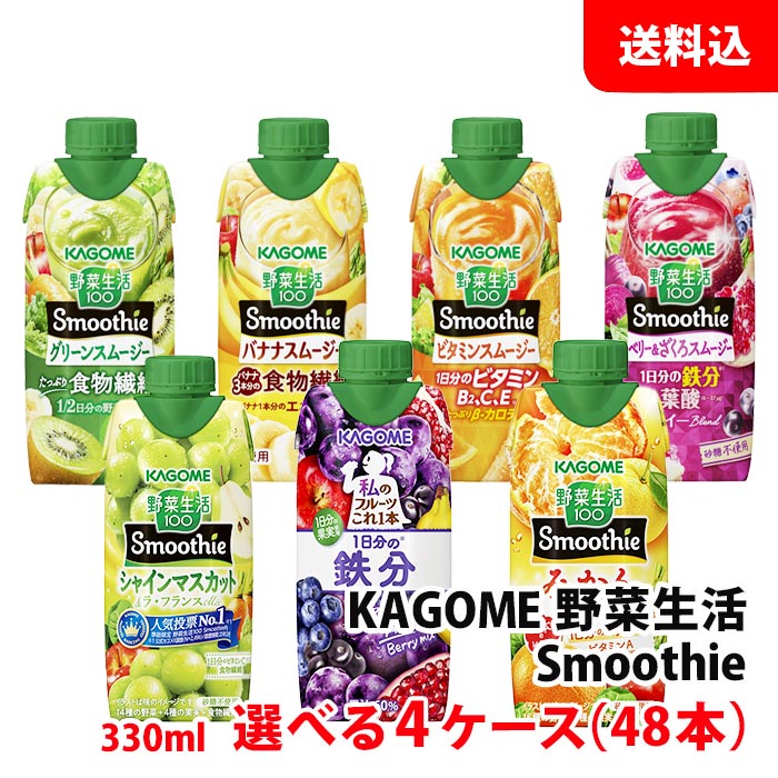 ̵  ࡼ 330ml 100 SmoothieƼ郎٤4(48) ڤȲ̼¤ǻ㡼 ڥ塼 