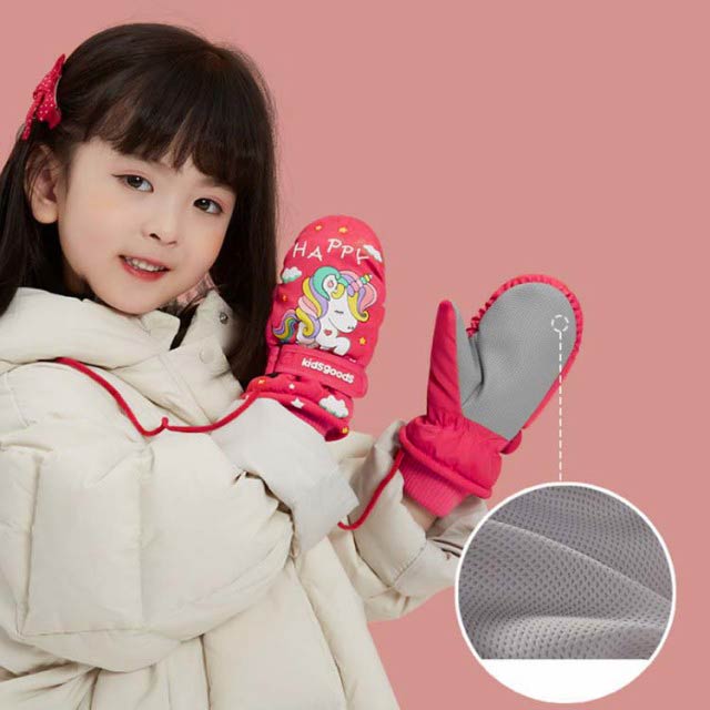スキーグローブ キッズ 子供用 裏起毛 スノー手袋 3-5歳 5-10歳 ミトン 防水 防寒 防風 暖かい 滑り止め 撥水 保温 女の子 男の子 冬用 スノーボードグローブ 雪遊び アウトドア 通園通学