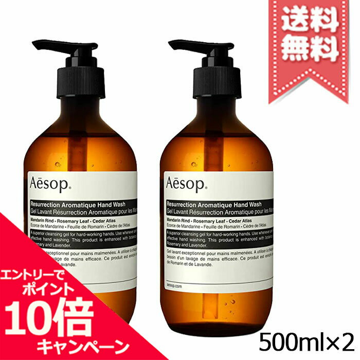 【2本セット宅配便送料無料】AESOP イソップ レスレクション ハンドウォッシュ 500ml×2のサムネイル