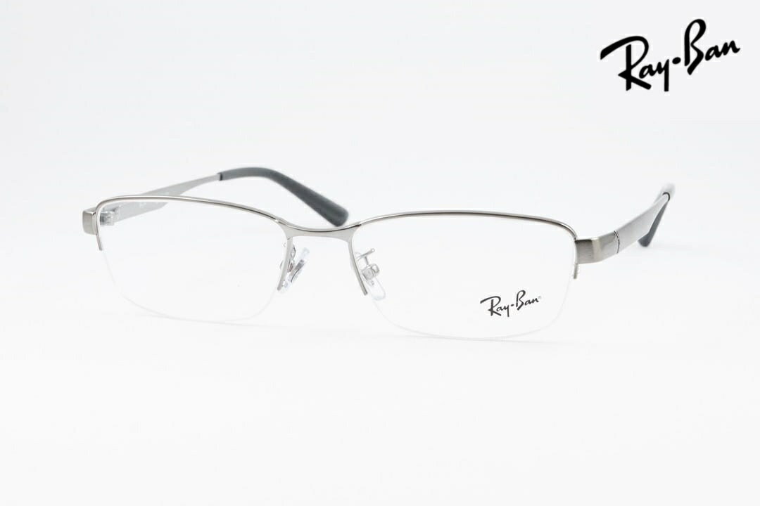 乐天商城 - 【国内 正規品】 Ray-Ban メガネ RX6453D 2553 スクエア ナイロール ハーフリム ブランド 人気 モデル めがね おしゃれ シンプル RB6453D レイバン